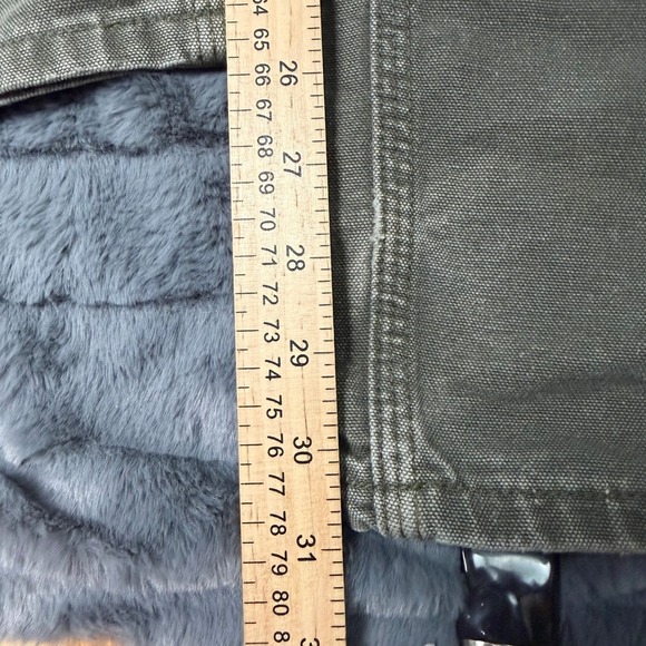 Carhartt Loose Fit Carpenter Pants Faded Olive Green Duck Canvas Mens 34x30 - Picture 6 of 10